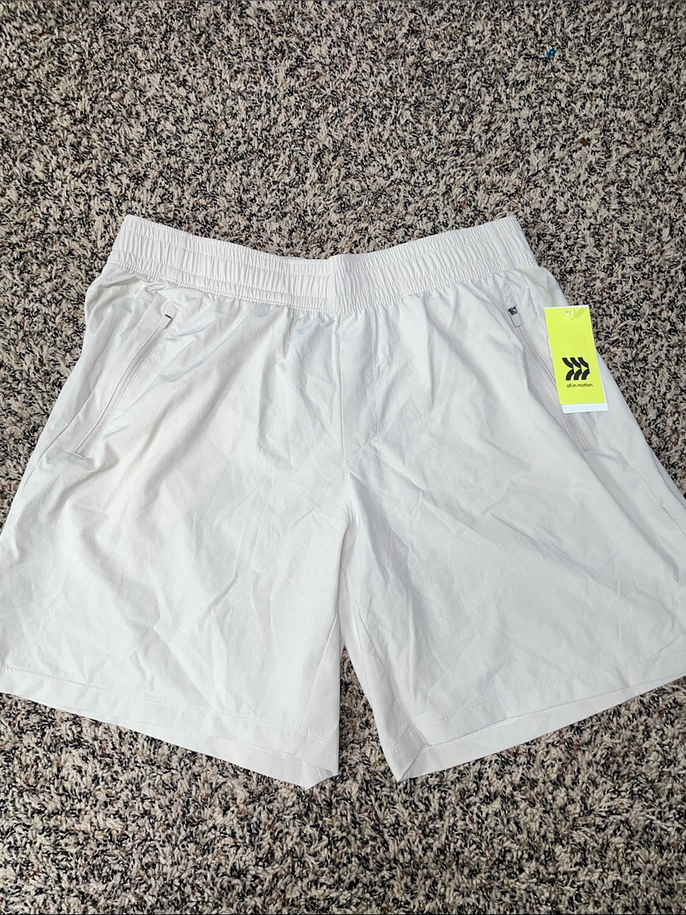 All In Motion Woven 7” Stretch Unlined Mens Active Shorts Taupe Sz M | NWT